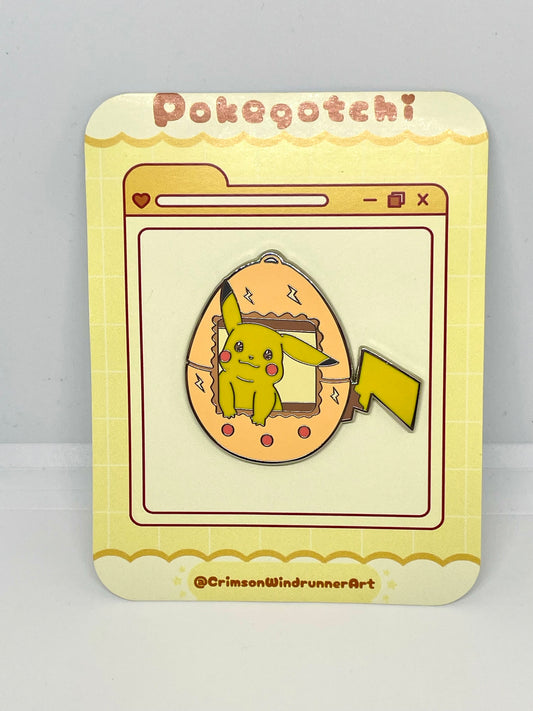 Pokegotchi: Pikachu enamel pin