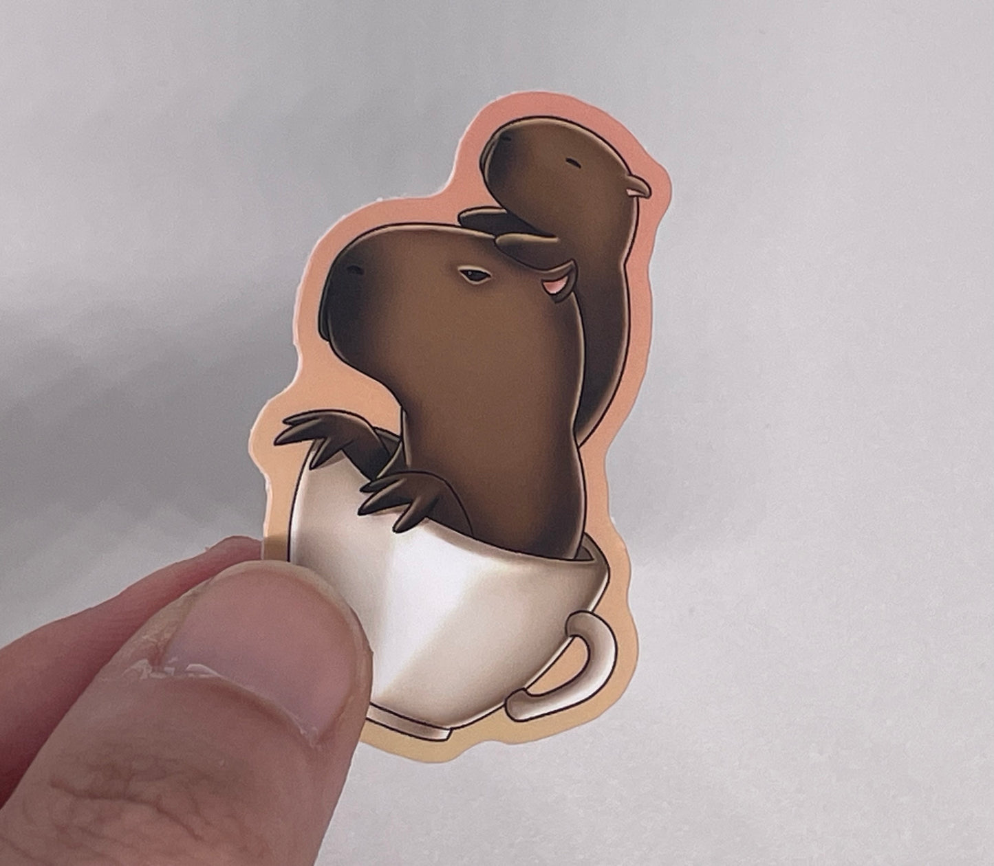 Capibara matte sticker