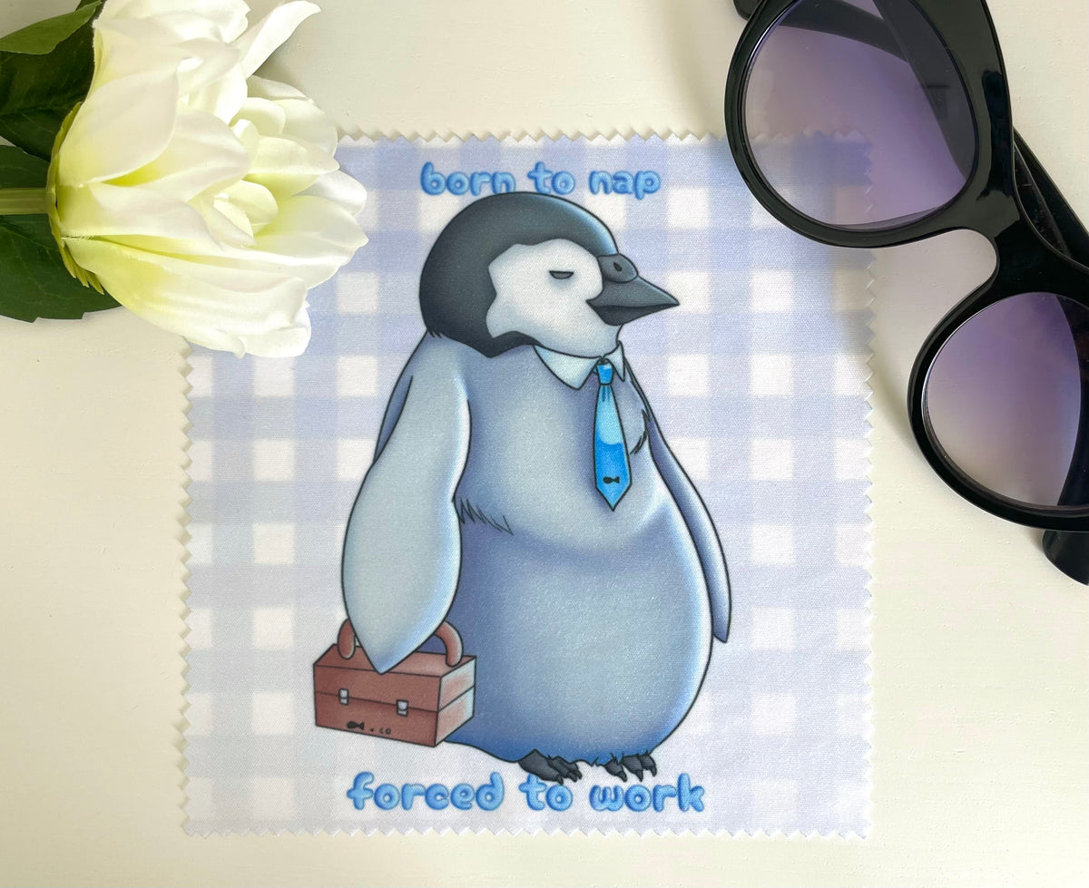 Corporate Penguin Chick Glass Cleaning Cloth