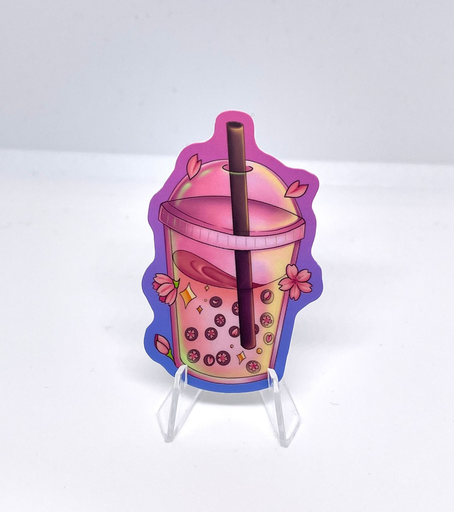 Pegatina mate de té Boba de Sakura