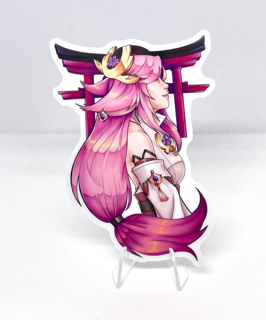 Pegatina mate Yae Miko