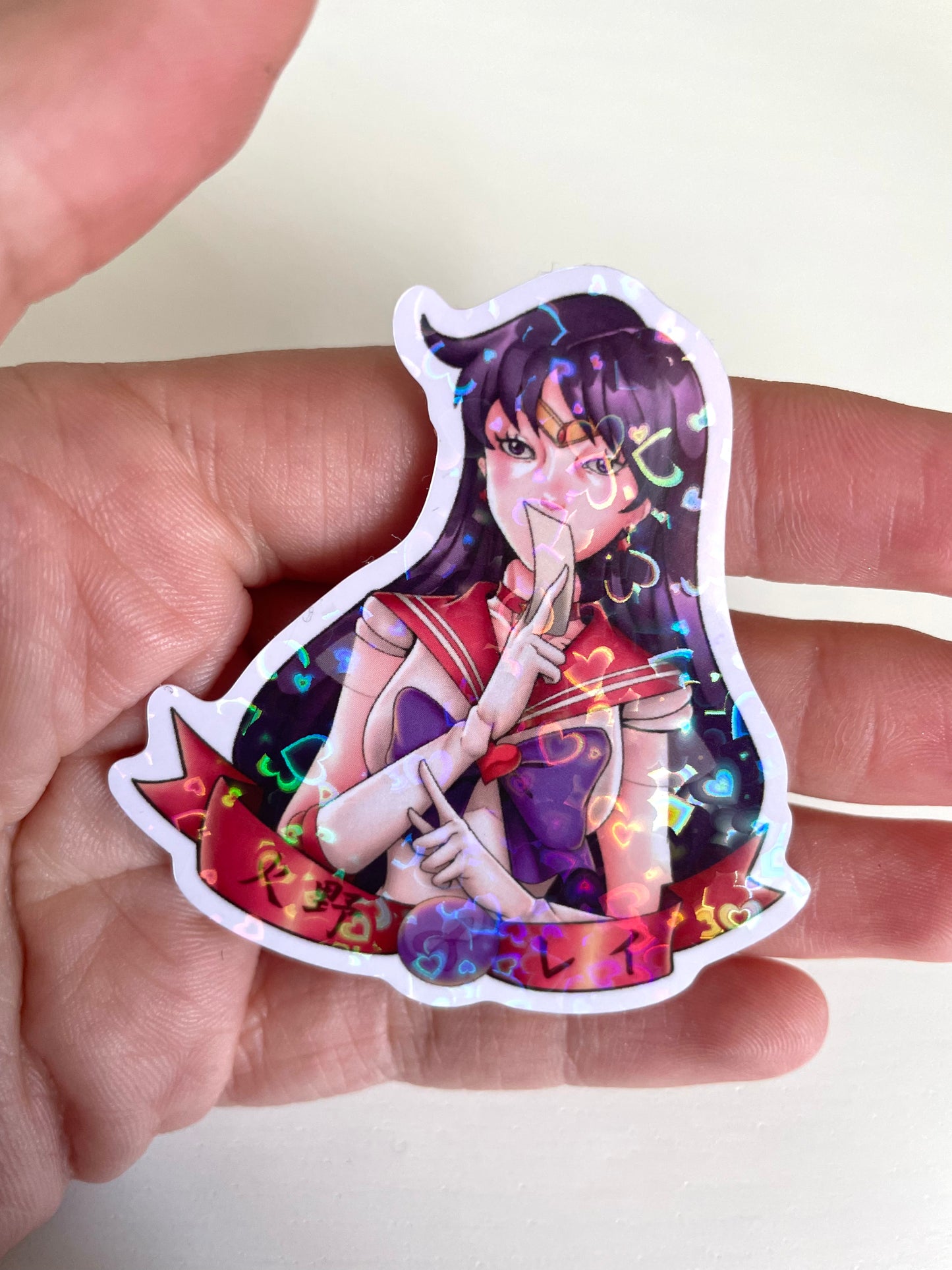 Pegatina holográfica de Sailor Mars