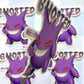 Gengar Ghosted Transparent Matte Sticker