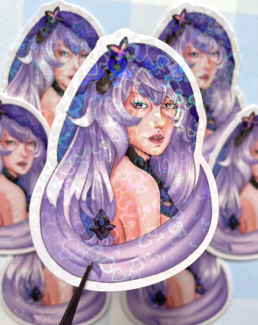 Honkai Star Rail: Black Swan Heart Holographic Sticker