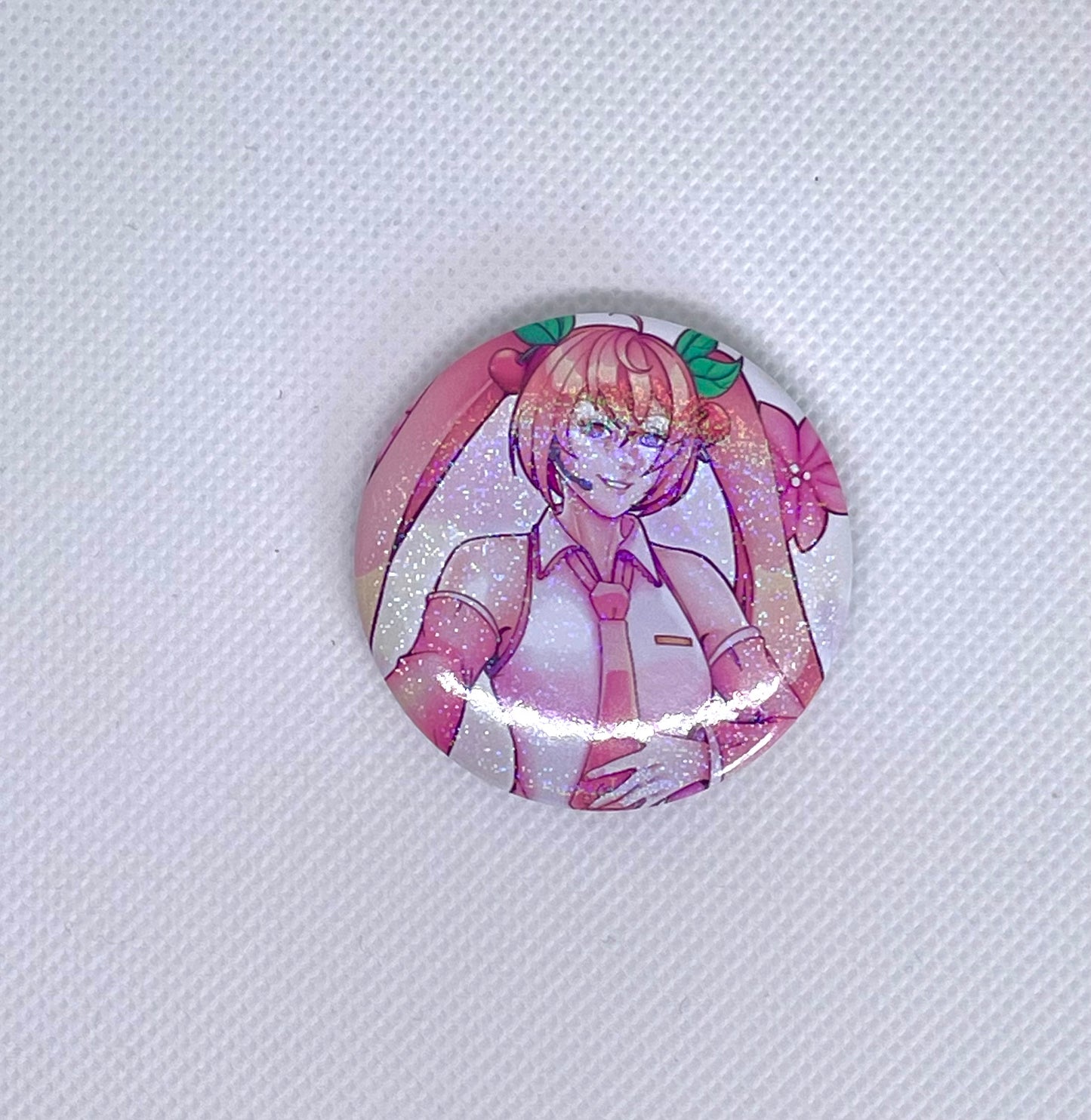 Vocaloid: Sakura Hatsune Miku Holographic Tinplate Badge