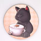 Catpuccino Wooden Coaster
