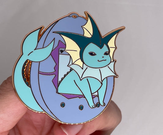 Pokegotchi: Vaporeon Enamel pin