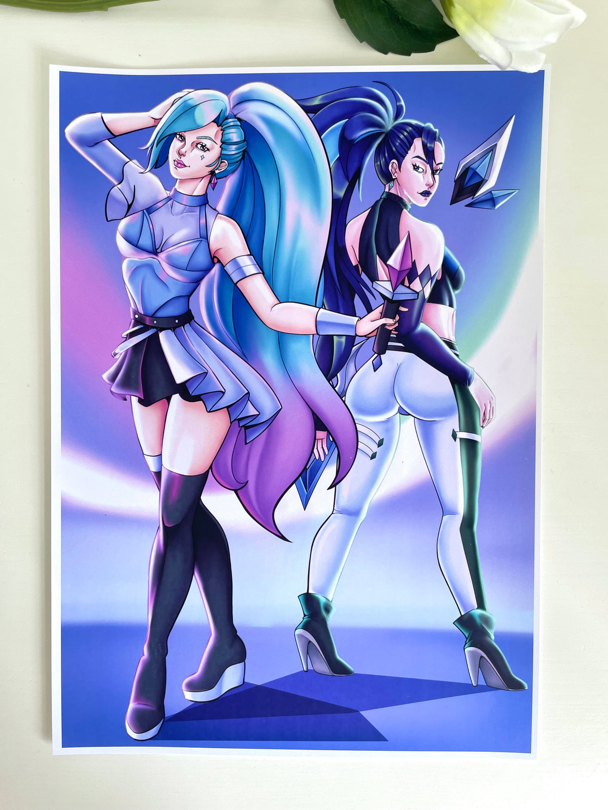 League of Legends: KDA Kai’sa and Seraphine A4 Matte Print