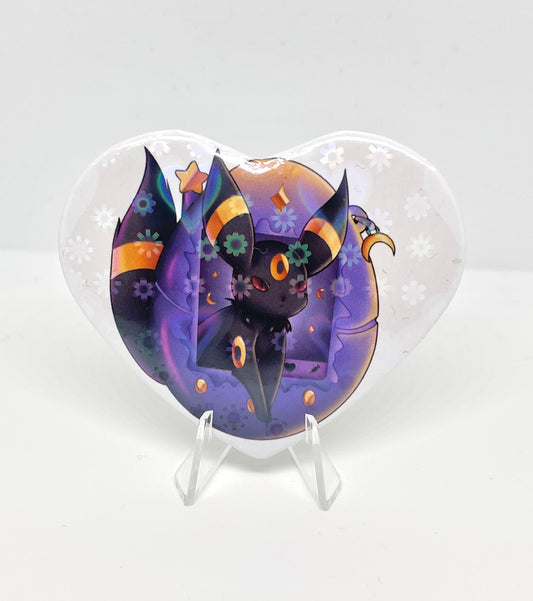 Pokemon: Umbreon Tamagotchi Heart Holographic Tinplate Badge