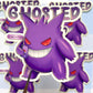 Gengar Ghosted Transparent Matte Sticker