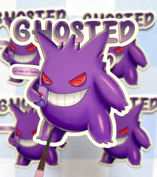 Autocollant mat transparent Gengar Ghosted