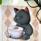Coffee Cat Glass Cloth