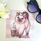 I’m Just A Girl Siamese Cat Coffee Glass Cloth