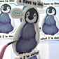 Confused Penguin 🐧 Matte Sticker