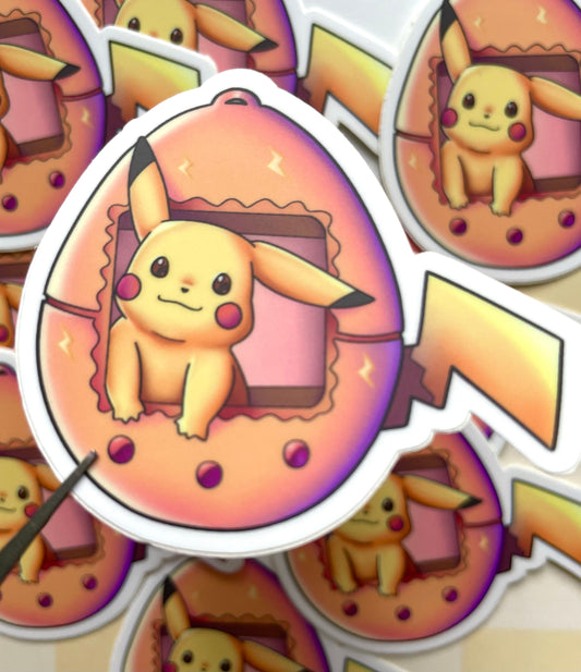 Autocollant mat Pokemon Tamagotchi Pikachu