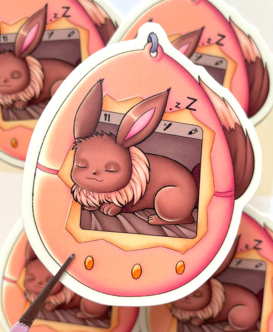 Pokemon Tamagotchi Eevee Matte Sticker