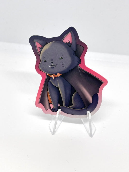 Vampire Cat Matte Sticker