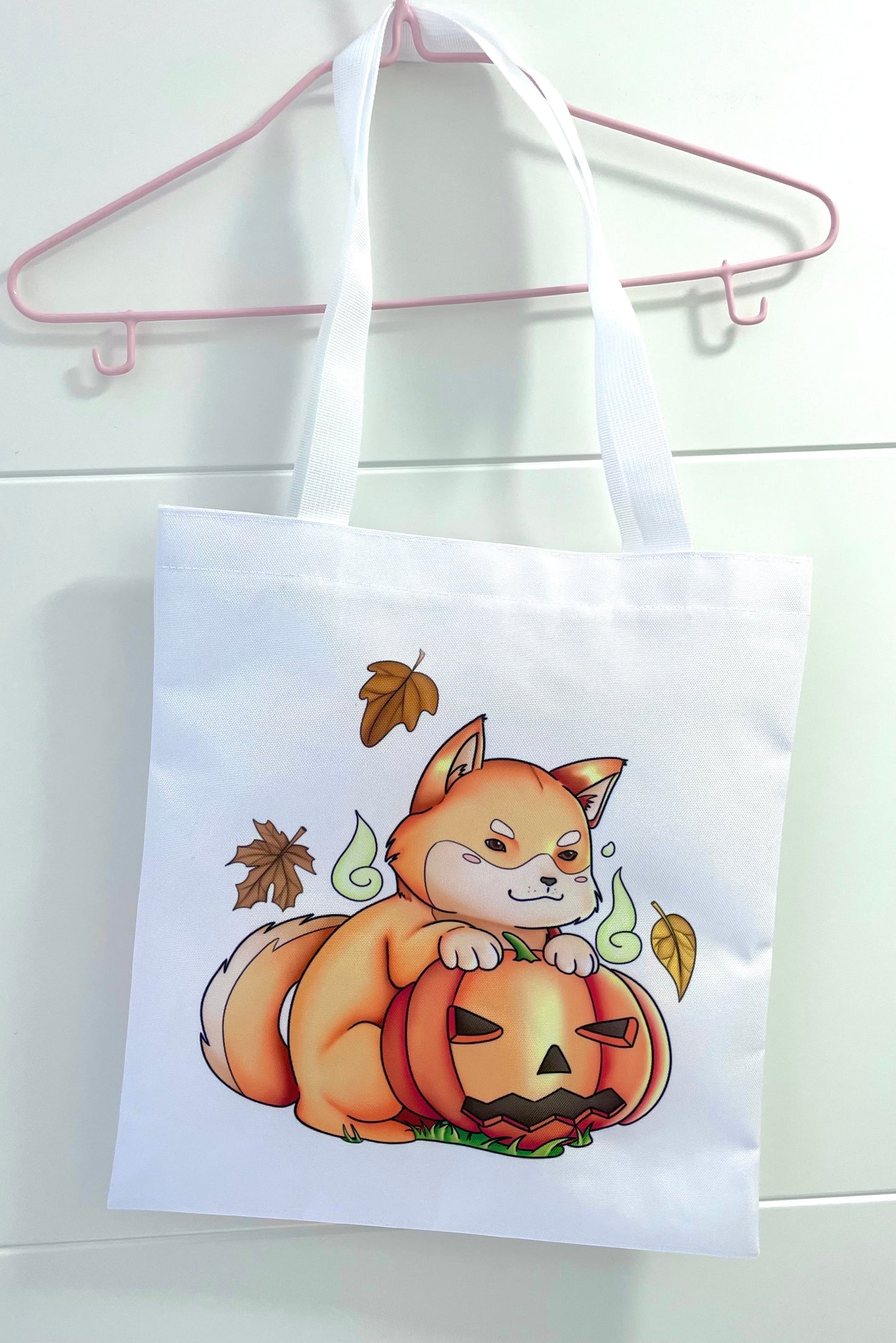 Halloween Shiba tote bag
