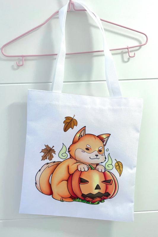 Halloween Shiba tote bag