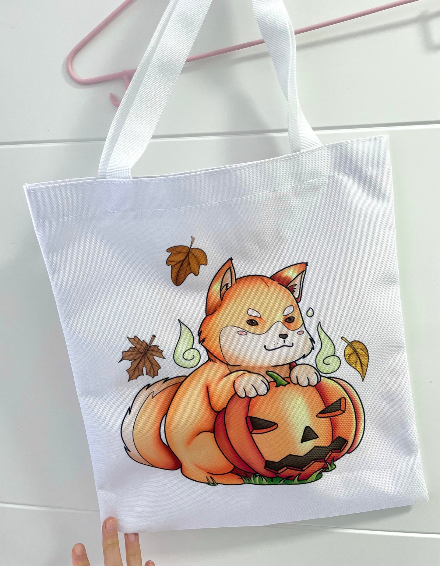 Halloween Shiba tote bag