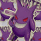 Gengar Ghosted Transparent Matte Sticker
